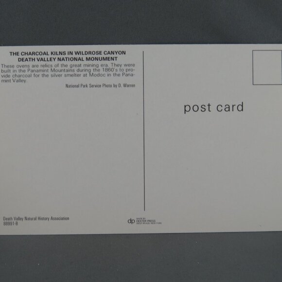 Vintage Postcard - Charcoal Kilns Wildrose Canyon Death Valley - Dexter Press - Picture 2 of 4